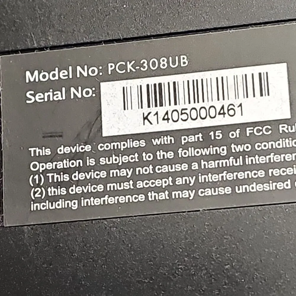 ADESSO PCK-308UB BLACK Wired Ergonomic Contoured Multimedia Touchpad Keyboard